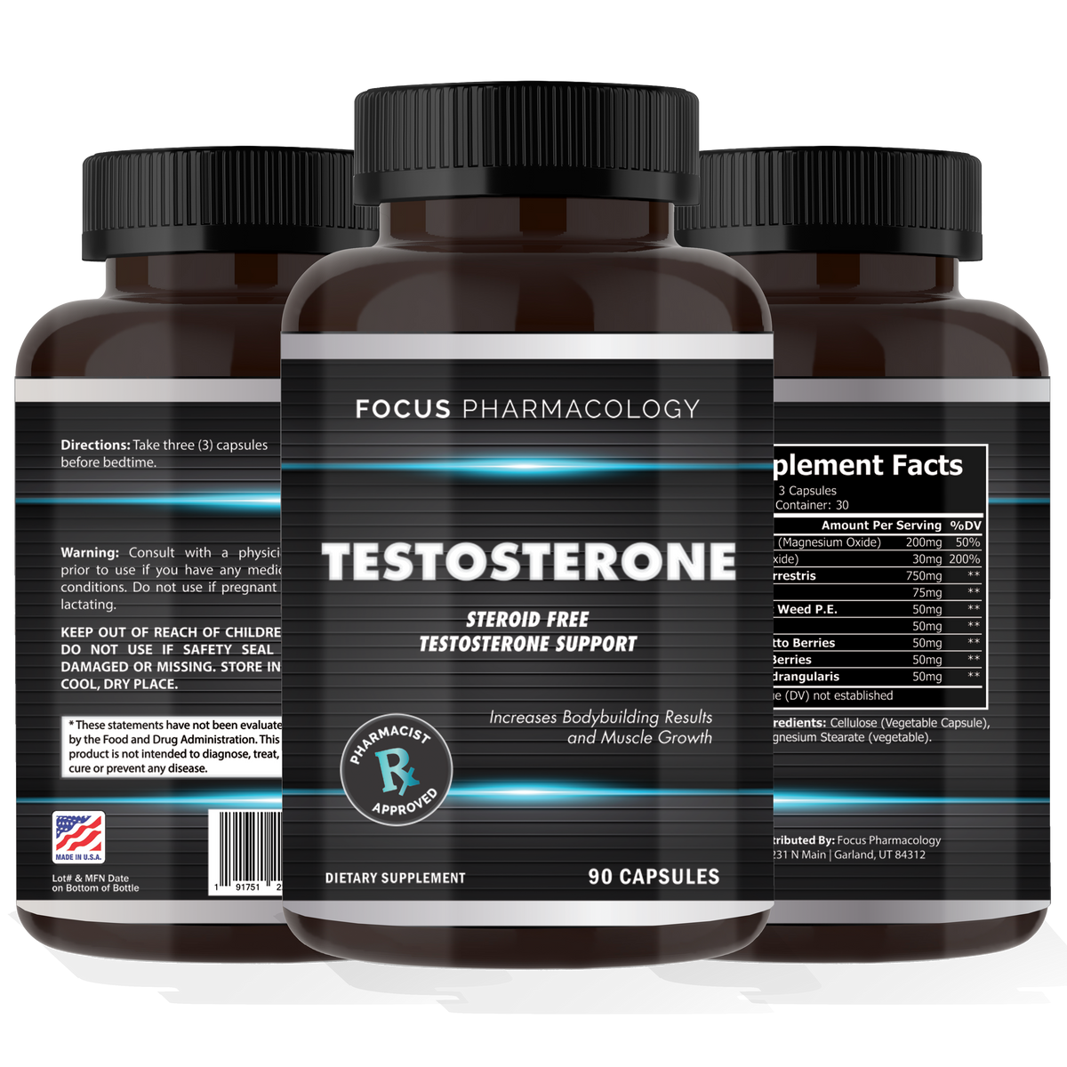Testosterone Support (Steroid Free) – Focus Pharmacology